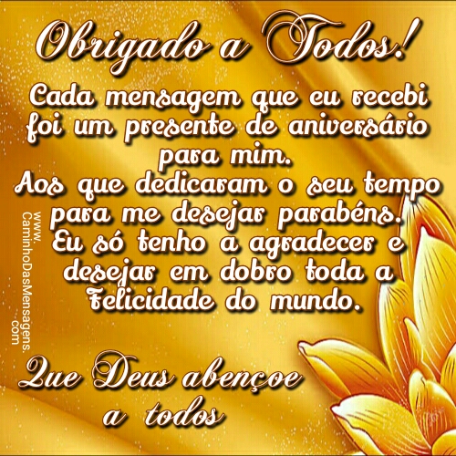 agradecimento aniversário religioso