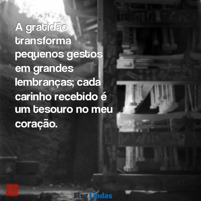 agradecimento pelo carinho vs agradecimento pela ajuda
