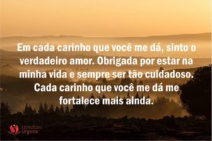 como agradecer carinho em mensagens curtas