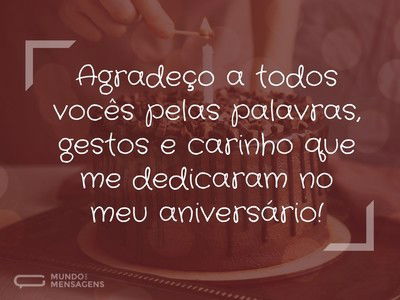 como agradecer parabéns aniversário