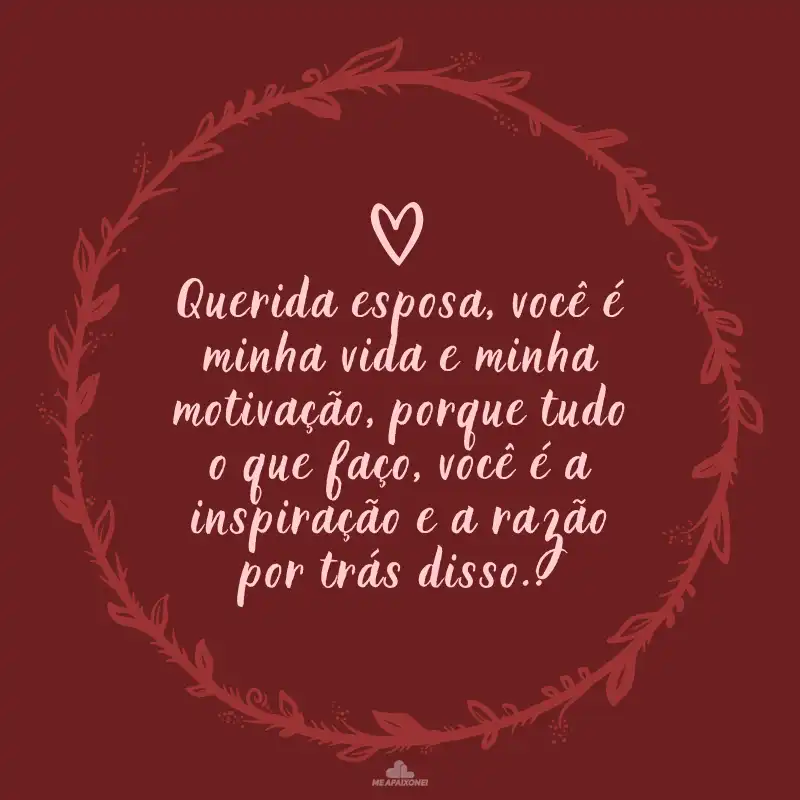 mensagem de amor para esposa inspiradora