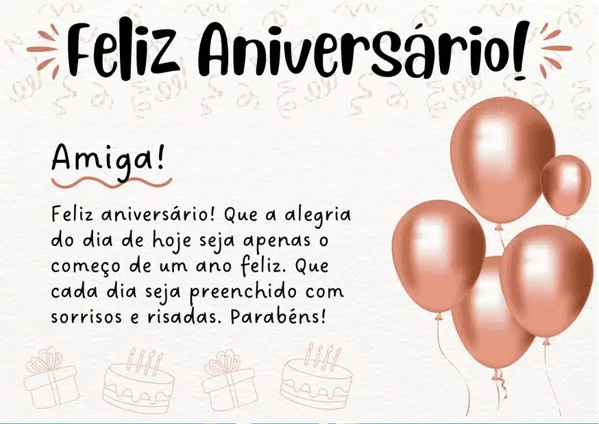mensagem de aniversario