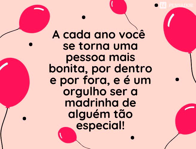 feliz aniversário afilhada querida