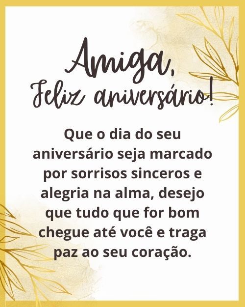 mensagem de aniversário para amiga de infância curta