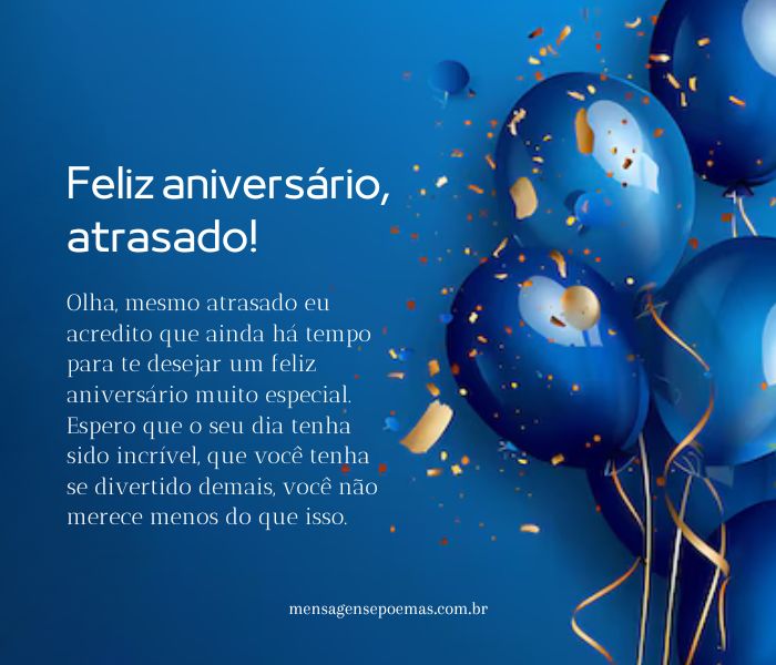 mensagem para quem esqueceu aniversário
