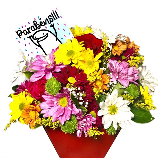 flores amarelas aniversário