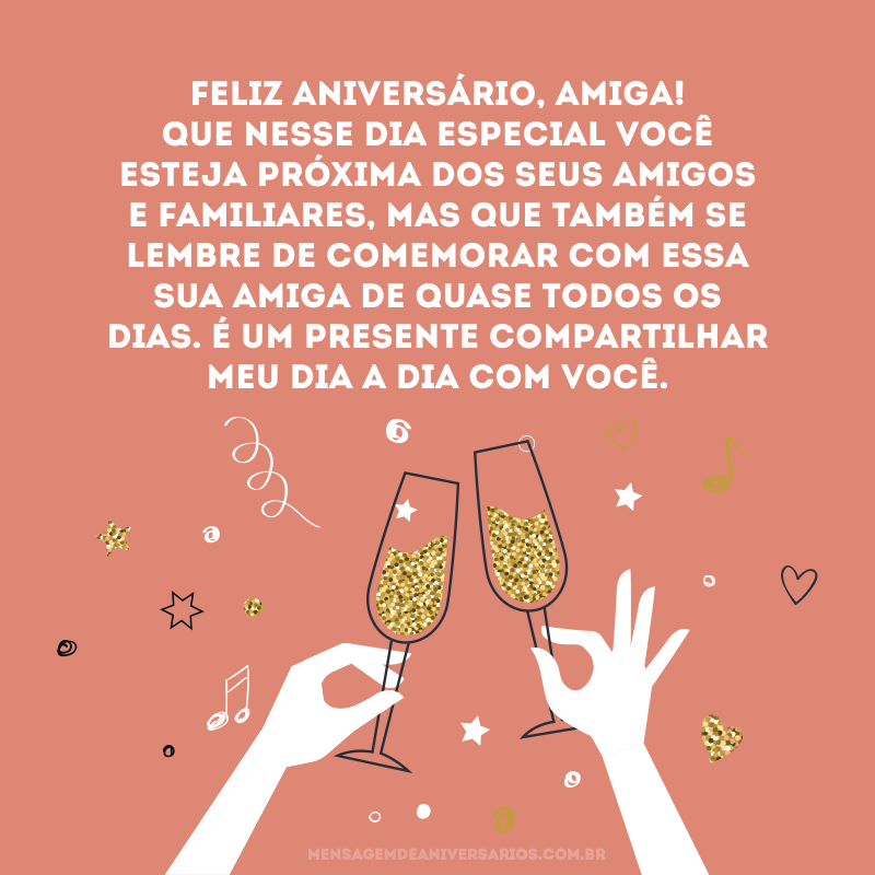 mensagens de aniversário para amiga distante