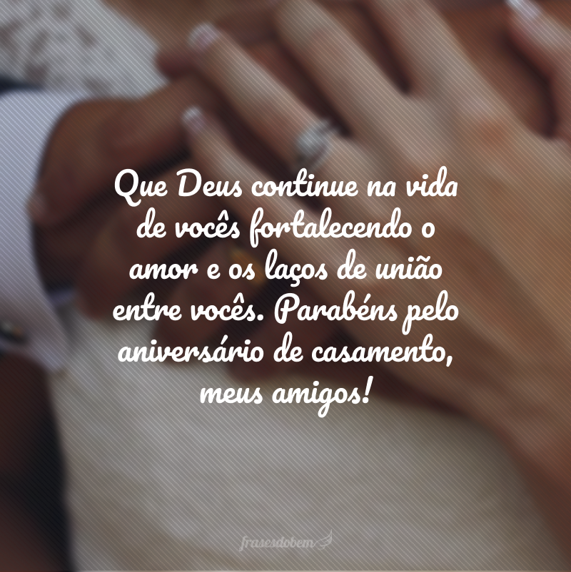 mensagens curtas aniversário de casamento amigos
