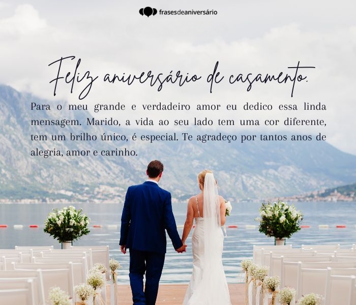 mensagens românticas de aniversário de casamento