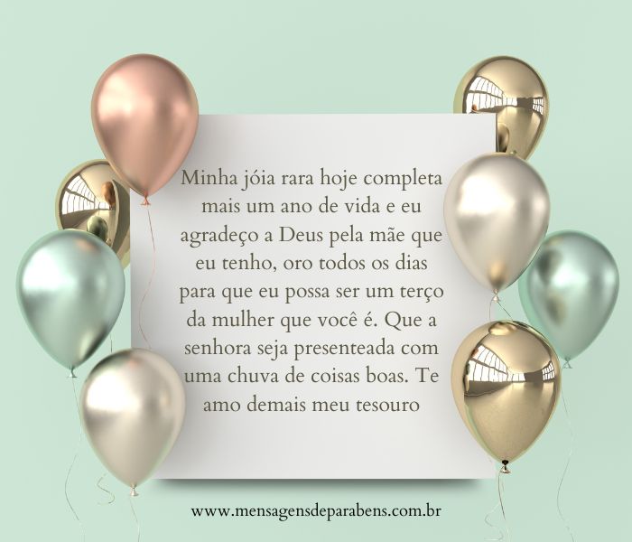 mensagem emocionante para mãe