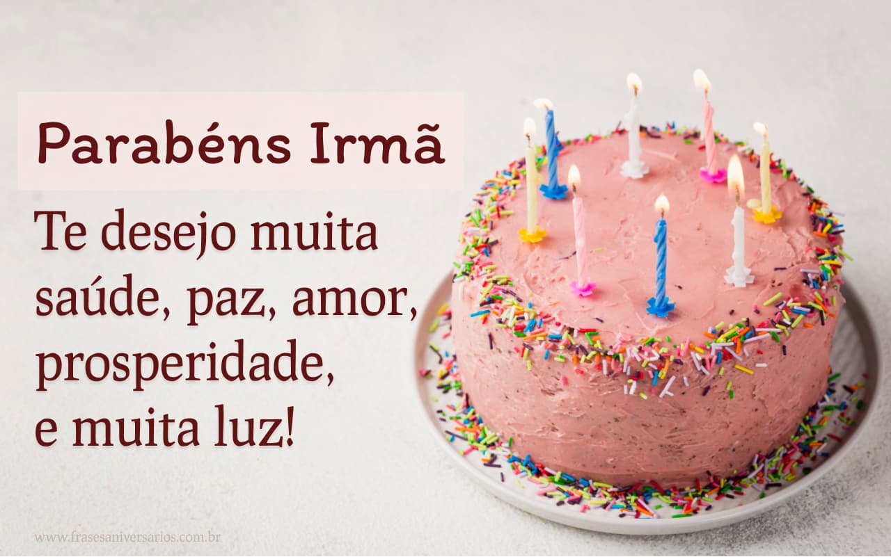 como desejar feliz aniversário para irmã
