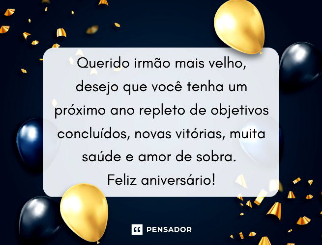 mensagem de aniversário para irmão mais novo