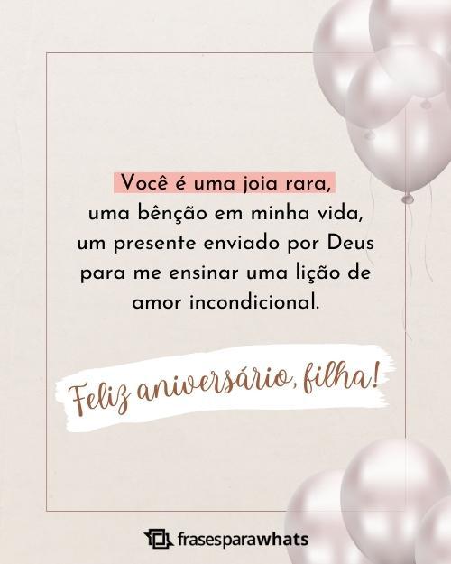 quanto custa enviar mensagem de aniversário para filha internacional