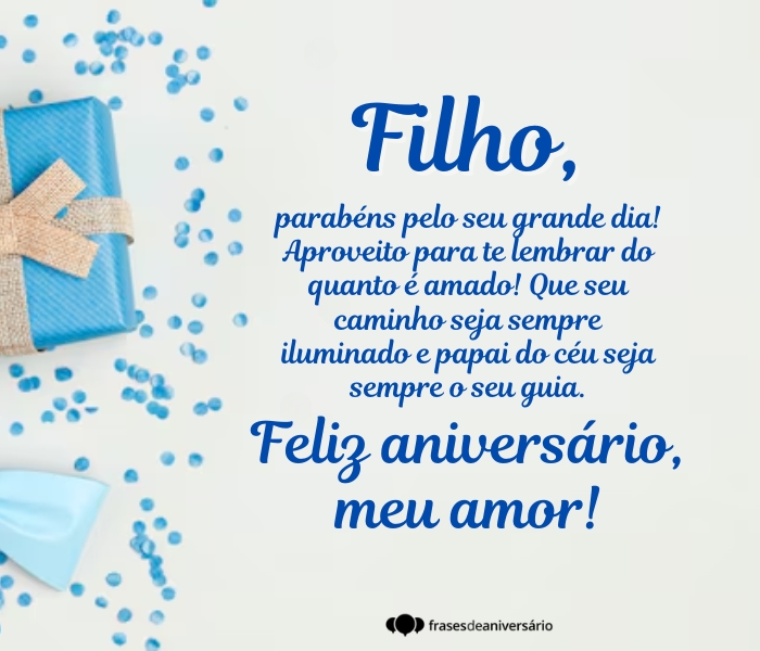 mensagens religiosas de aniversário para filho