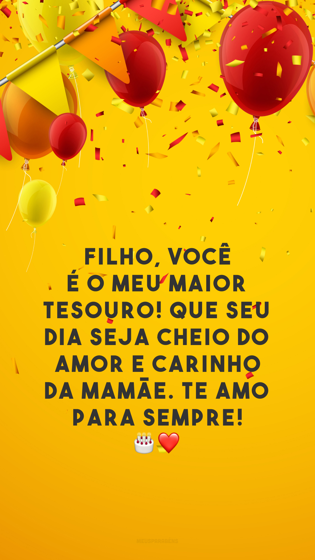 cartão de aniversário para filho mãe