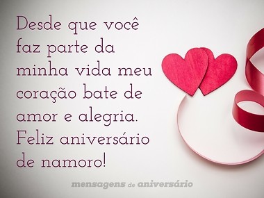 mensagem de aniversário de namoro para namorada