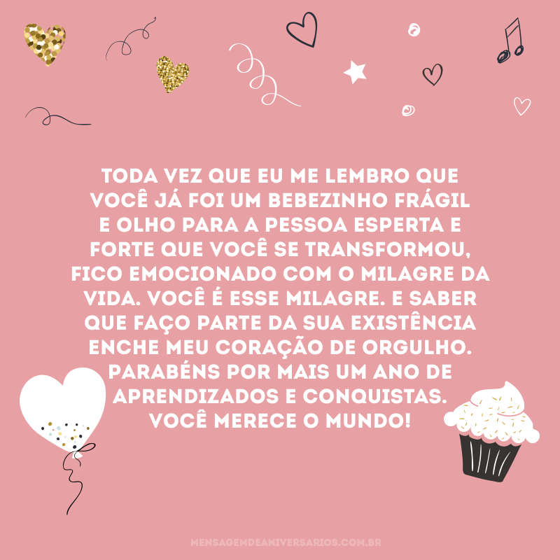 frases de aniversário pai para filha