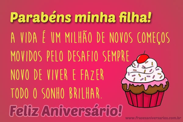 mensagem de aniversário para filha amada