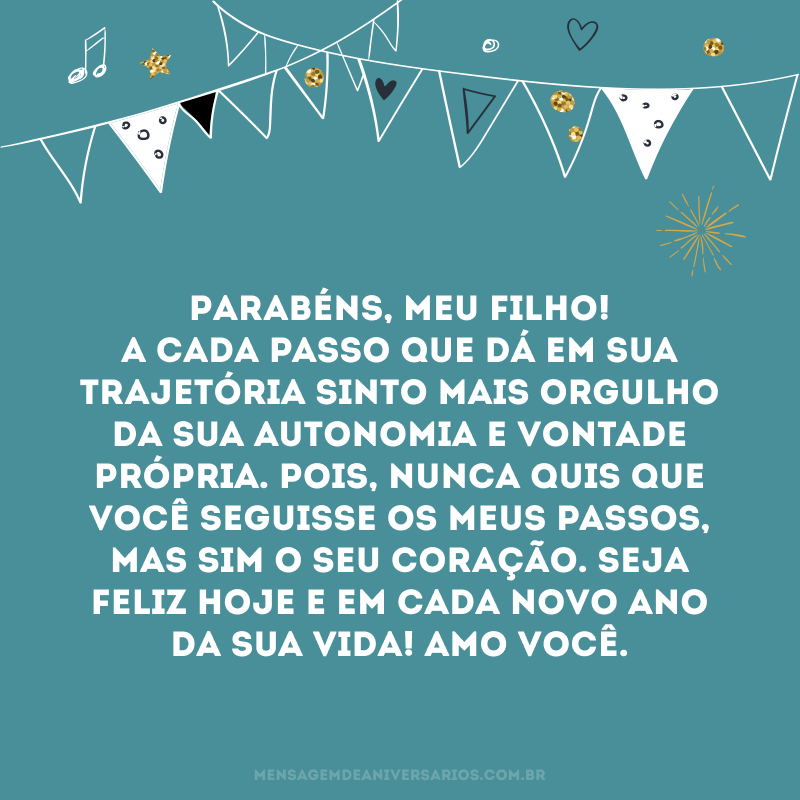 mensagem de aniversário para filho adulto