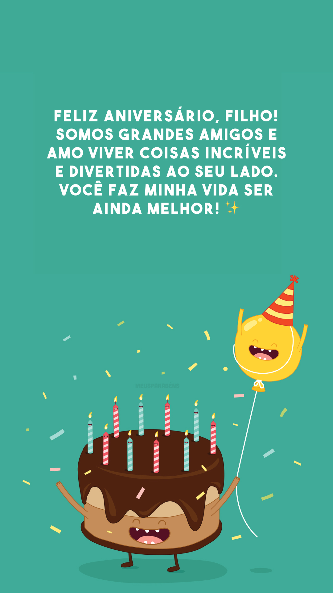 frase de aniversário de pai para filho