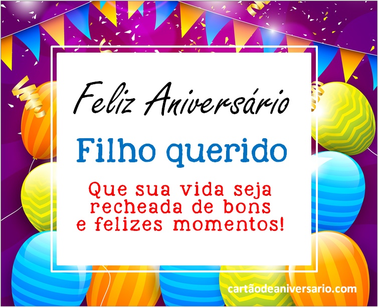 mensagem de aniversário para filho com votos de saúde e paz