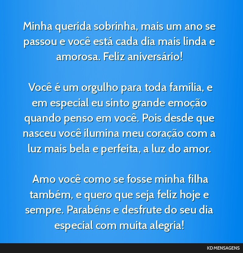 mensagem de aniversário para sobrinha vs mensagem para afilhada