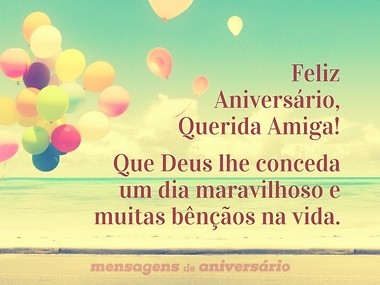 mensagens de aniversário para amiga com Deus