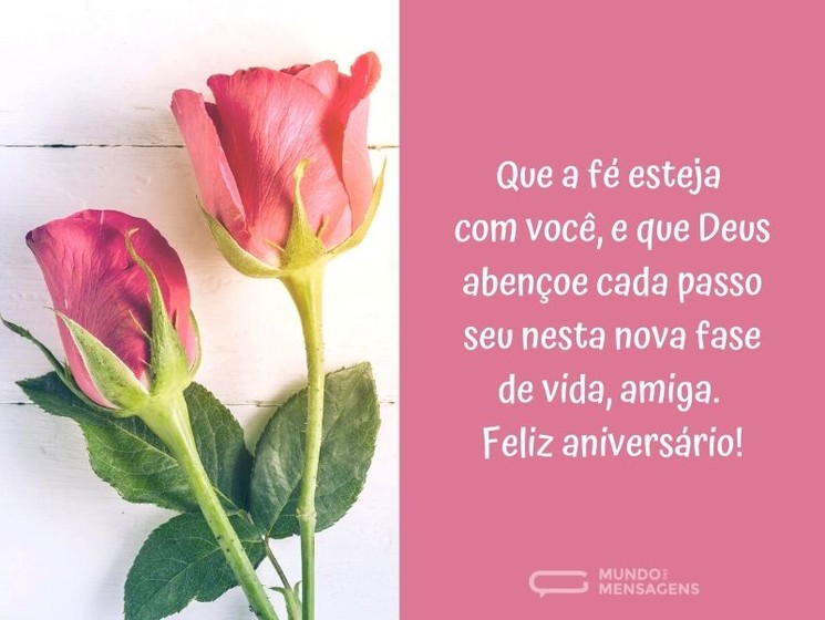 mensagens de aniversário para amiga que ama a Deus