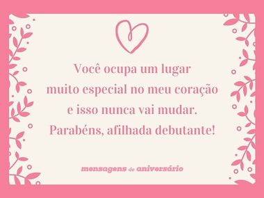 mensagem de aniversário para afilhada