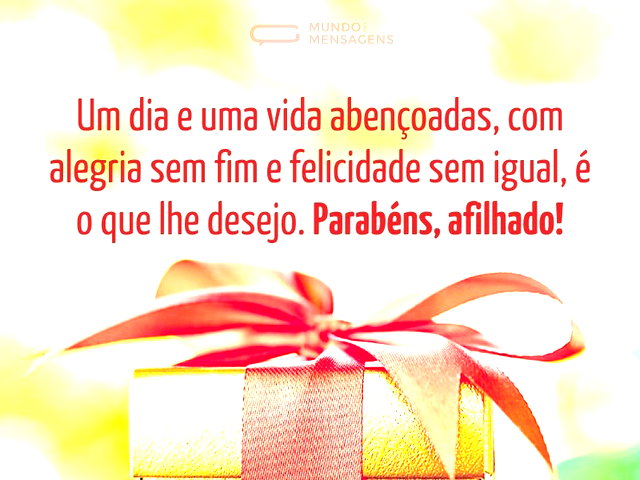 mensagem de padrinho para afilhado