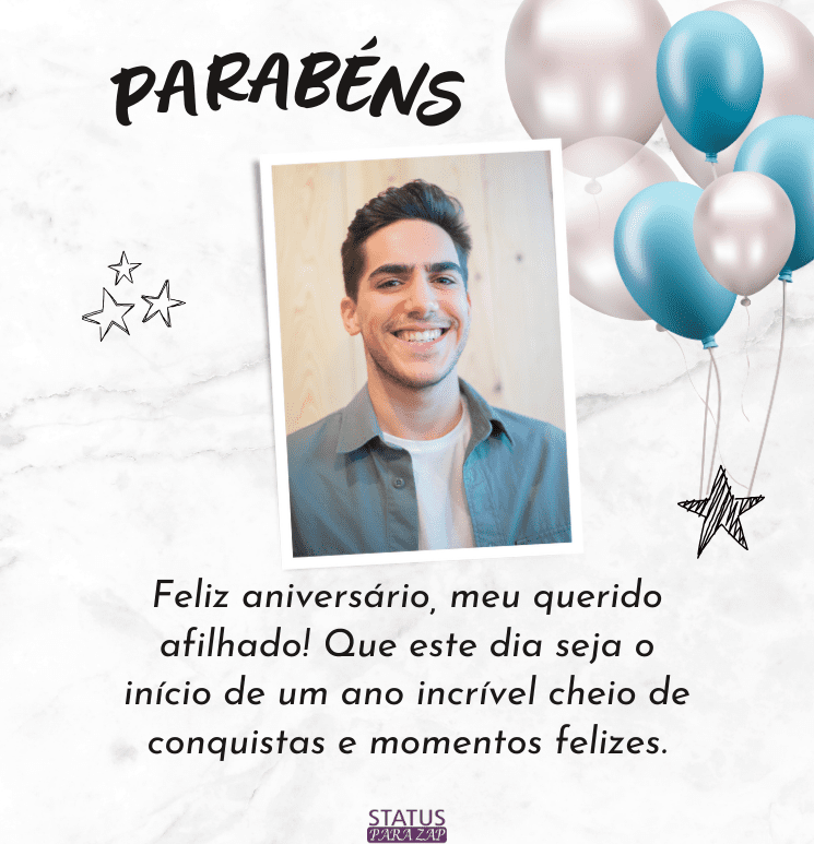 mensagem de madrinha para afilhado