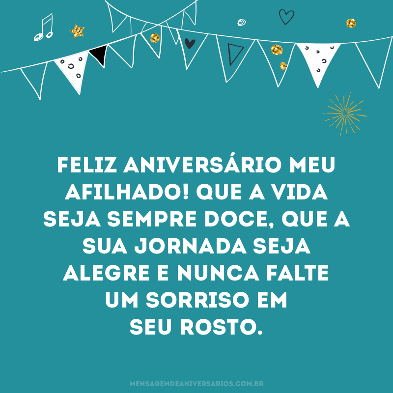 texto de aniversário para afilhado