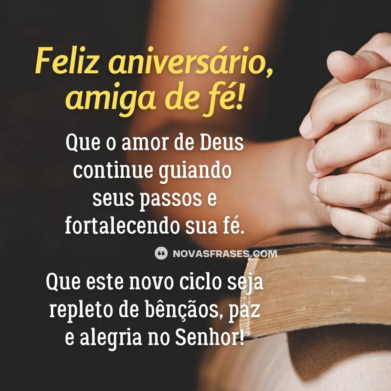 mensagem de aniversário para amiga que inspira na fé
