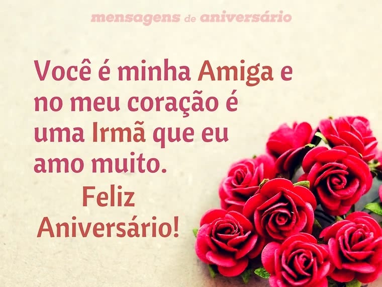 parabéns para amiga irmã de alma