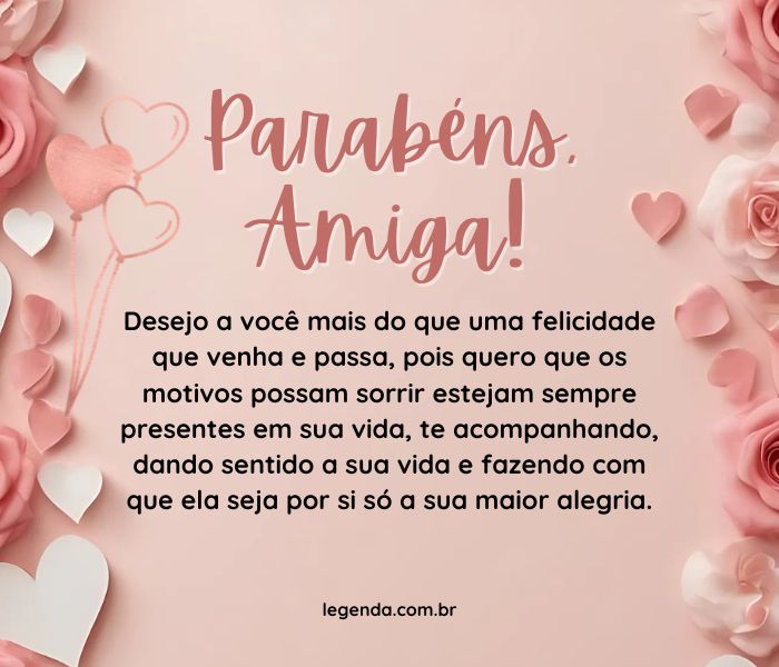 frases de aniversário para amiga