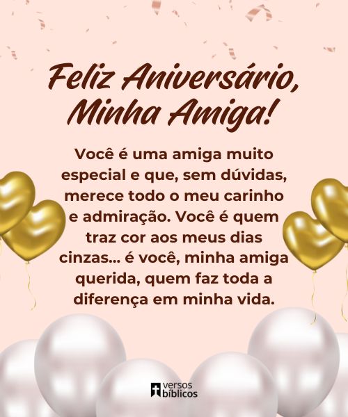 mensagens curtas de aniversário para amiga