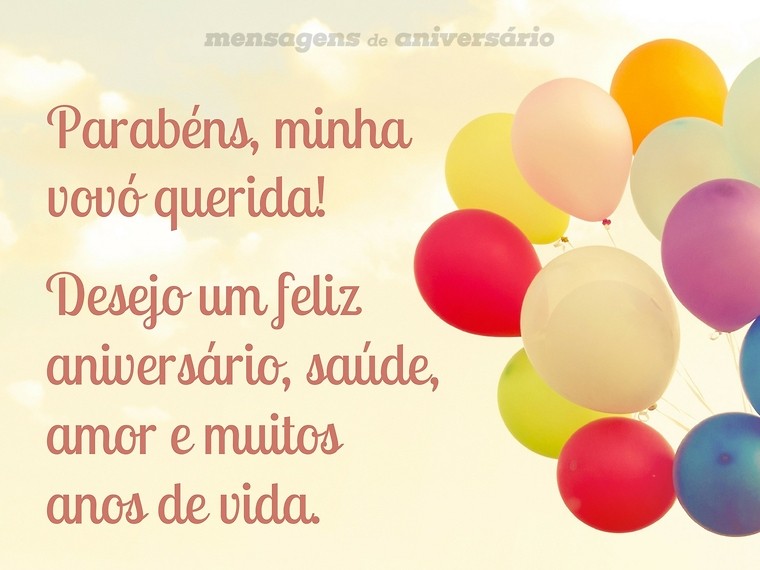mensagem de aniversário para vó querida