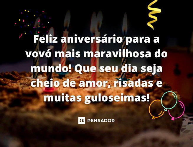 parabéns para vovó emocionante