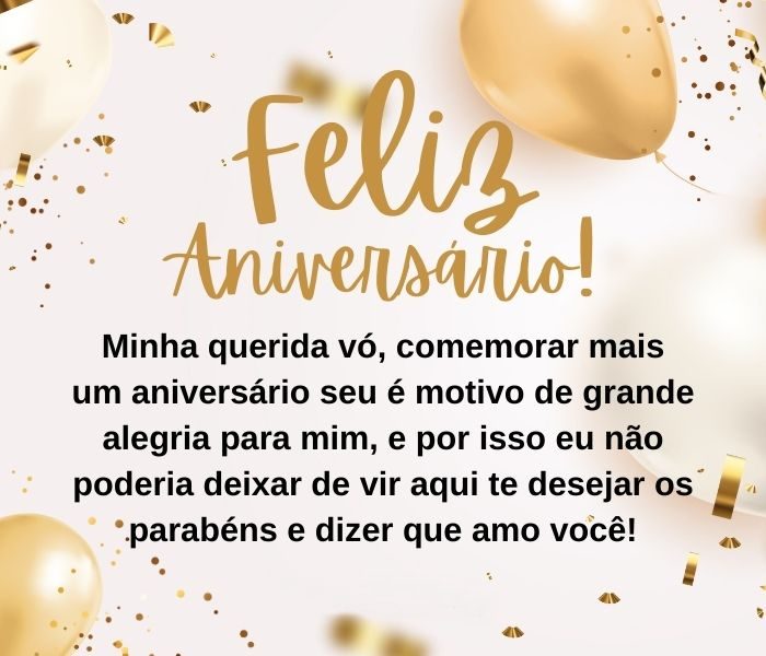 feliz aniversário vovó te amo