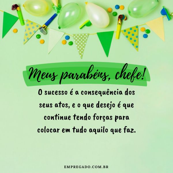 mensagem de aniversário para chefe amigável