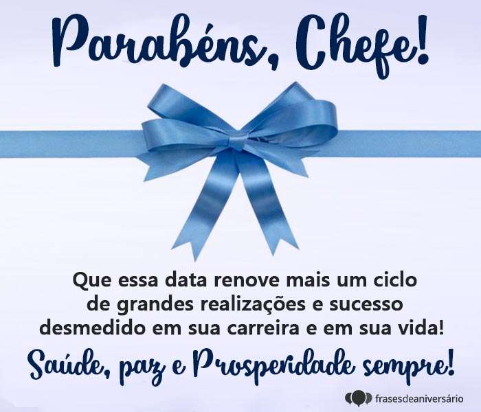 mensagens para chefe no aniversário