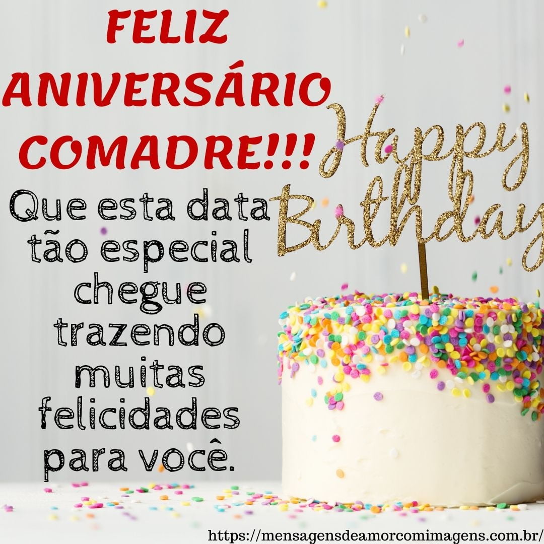 feliz aniversário comadre querida