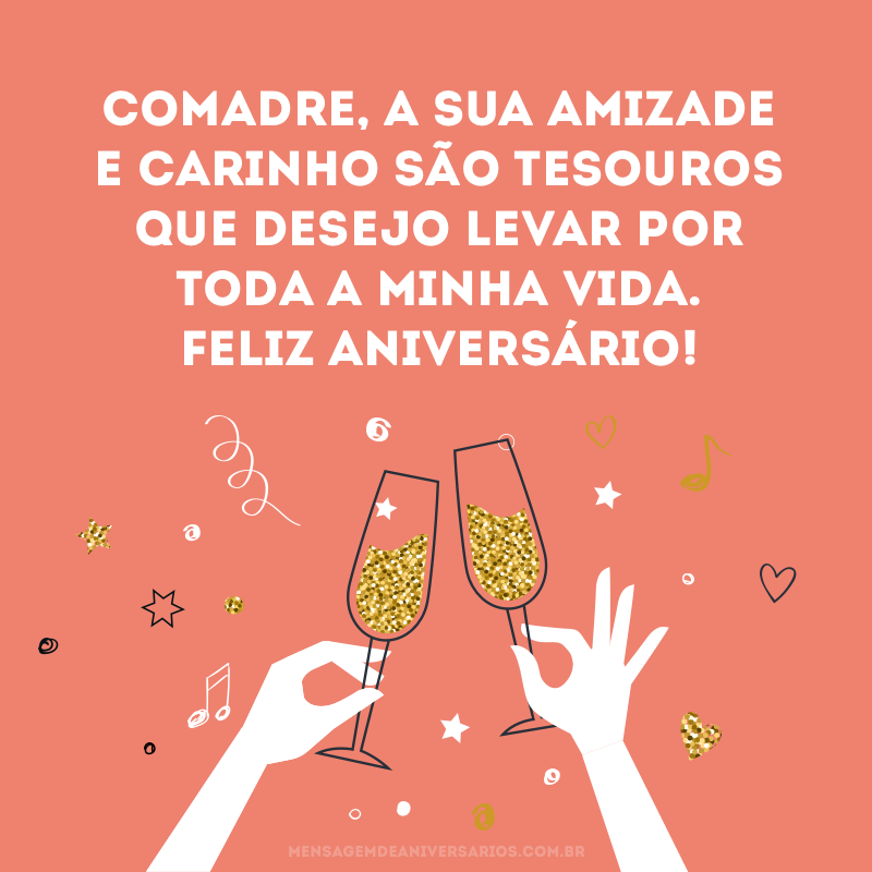 mensagens curtas para comadre