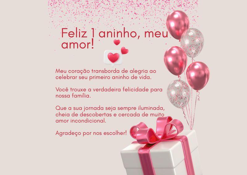 mensagens de aniversário para criança de 5 anos