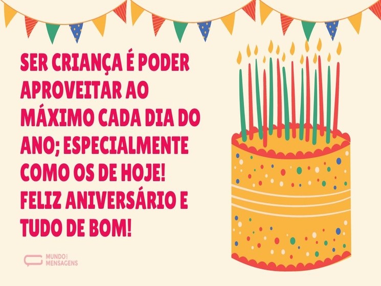 mensagem de aniversário para criança vs adulto