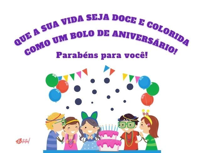 mensagens de aniversário para criança de 5 anos
