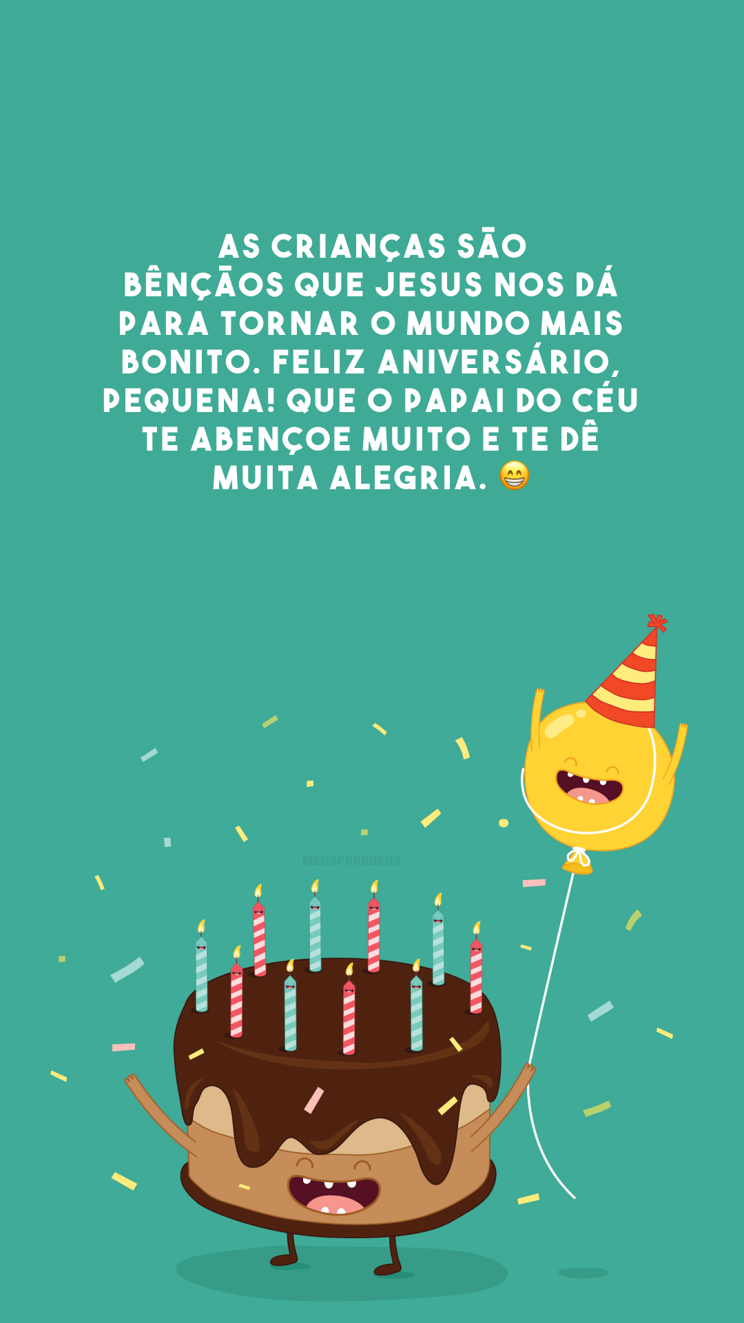 desejos de feliz aniversário para criança
