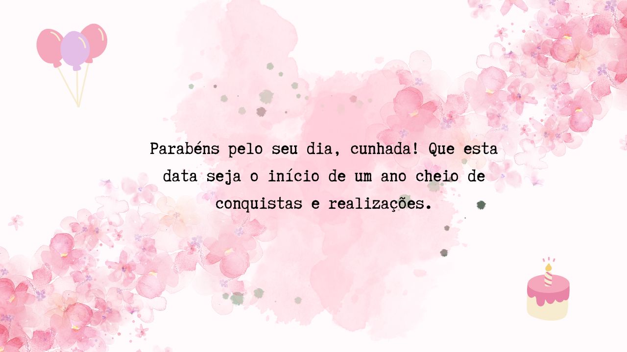 mensagens de aniversário para cunhada amiga
