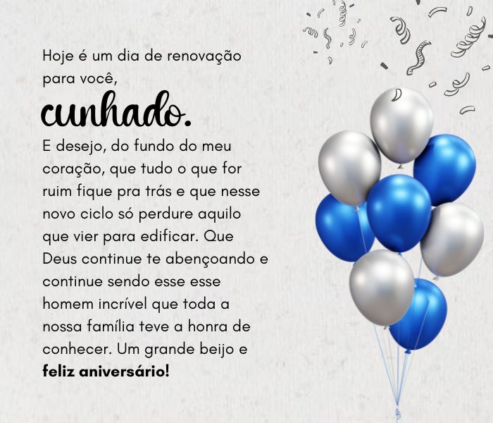parabéns cunhado amigo