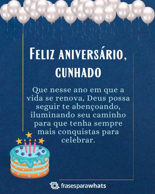 frases de aniversário para cunhado